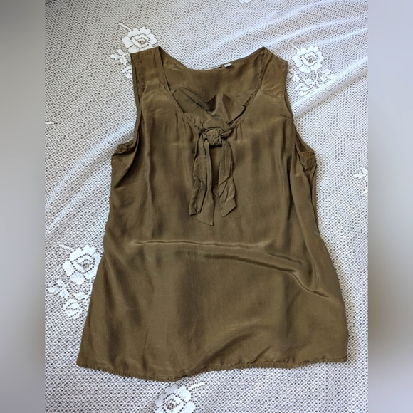Halogen Olive Silk Blend Blouse - Picture 1 of 4